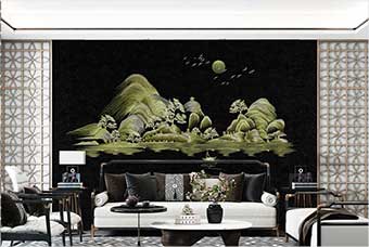 森佰汇航空纤维墙咔(湖光山色)